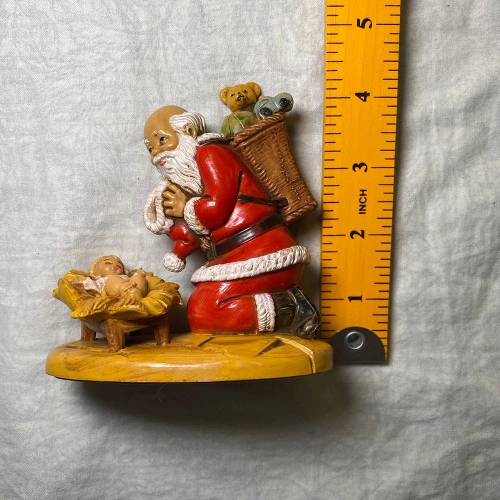 Vintage 1989 Fontanini Kneeling Santa Baby Jesus Figurine #599 Italy 4